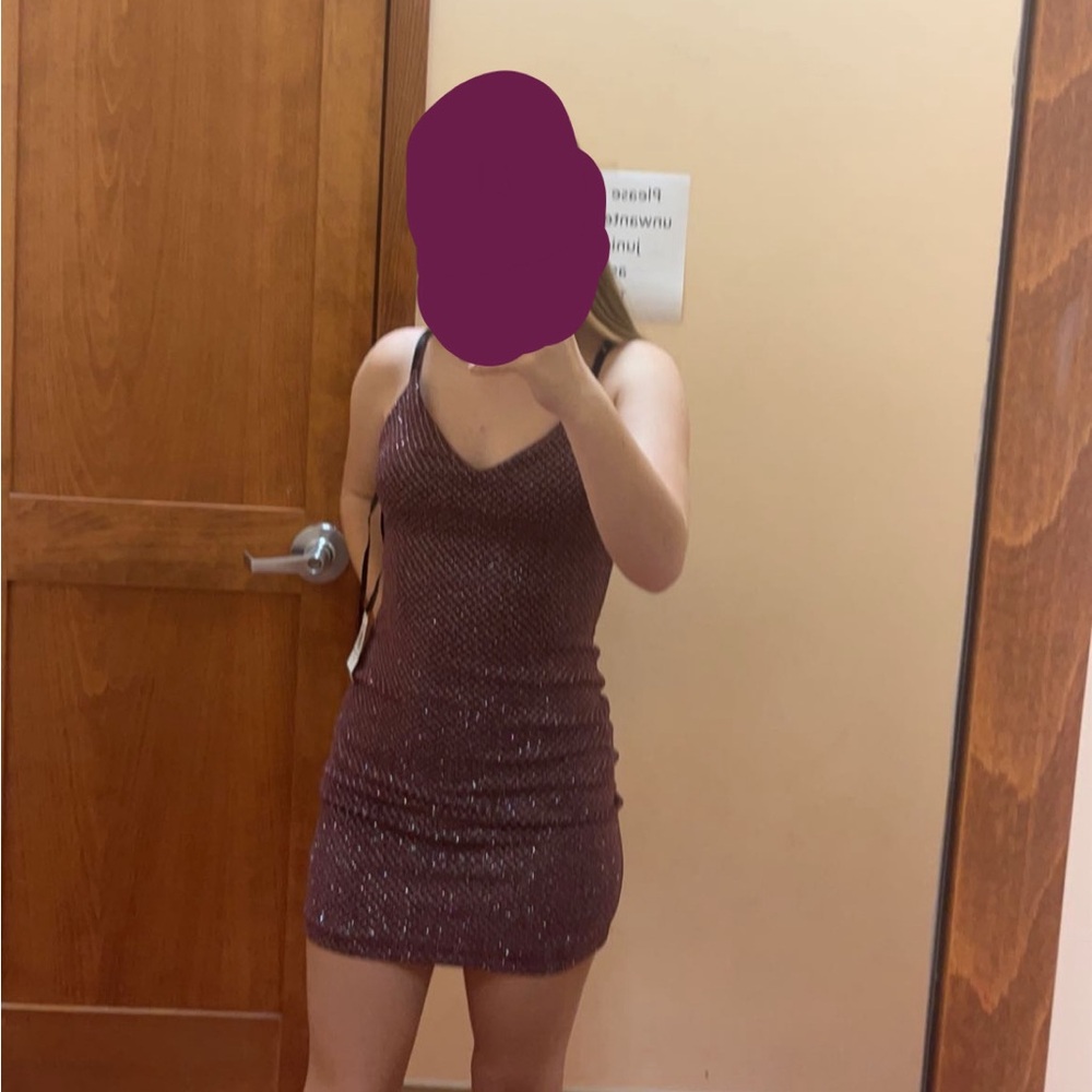 maroon dress with sparkles small
